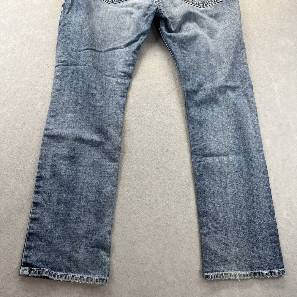 Ariat M7 Jeans Mens 35x32 Blue Rocker Straight Leg Denim Medium Wash Western - Picture 8 of 16